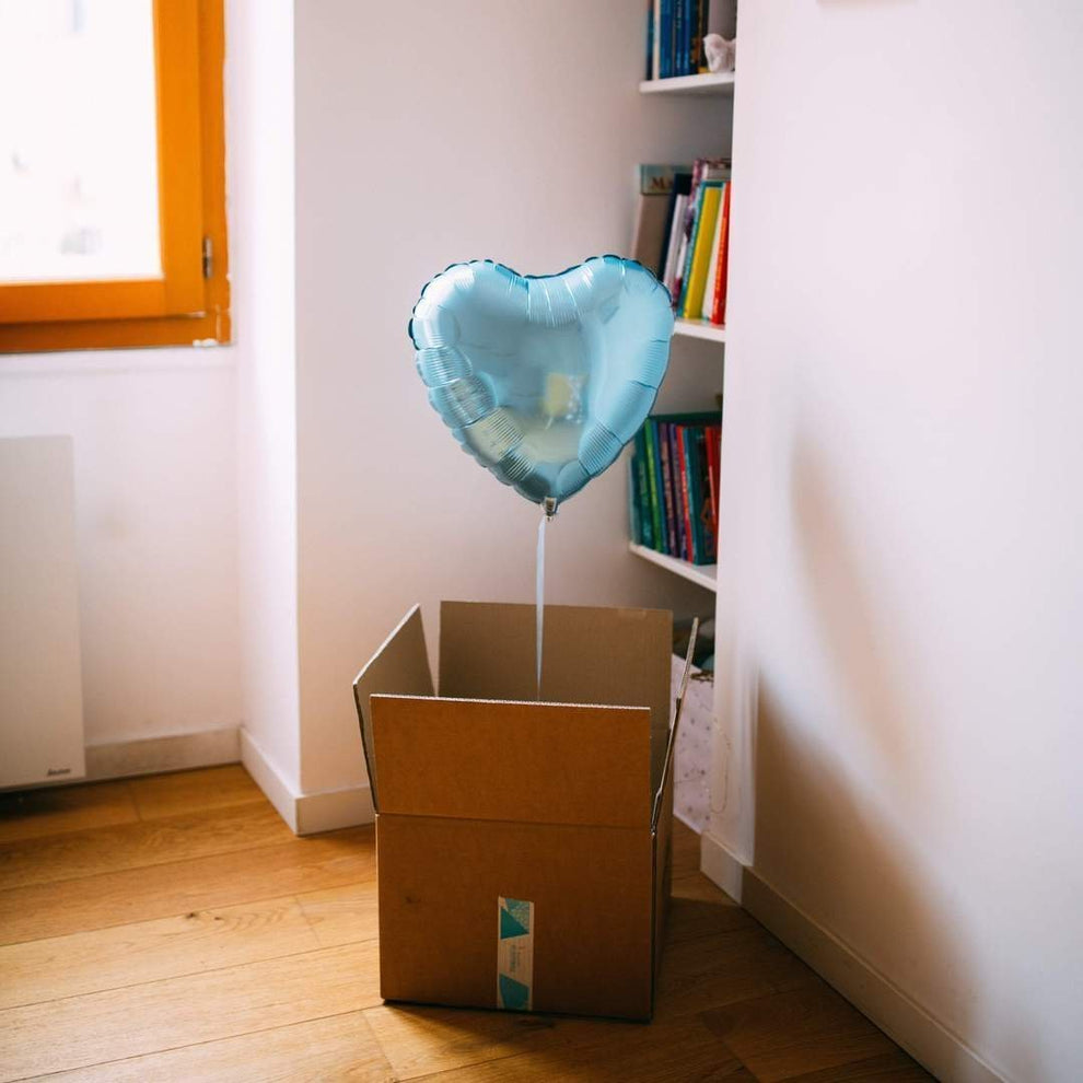 A second Light Blue Heart Shaped Balloon - BetterThanFlowers