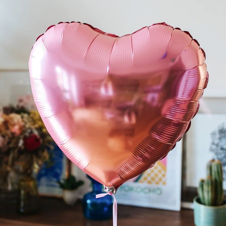 A second Rose Gold Heart Shaped Balloon - BetterThanFlowers