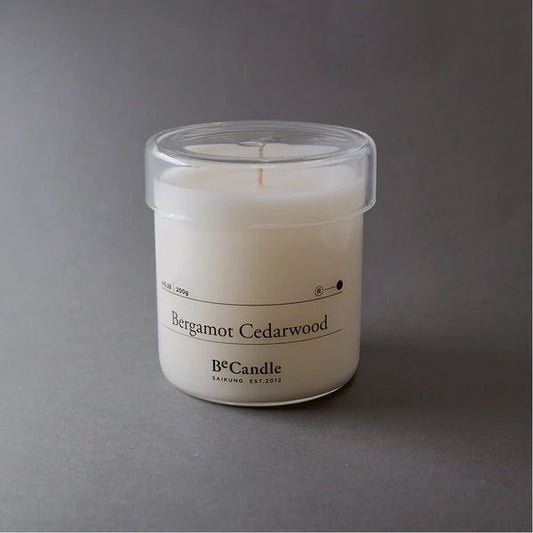 Bergamot Cedarwood Scented Candle 200ml by BeCandle - BetterThanFlowers