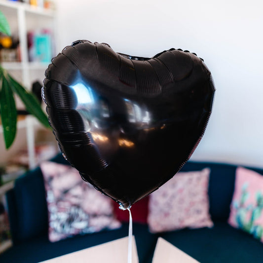 Black Heart Shaped Balloon - BetterThanFlowers