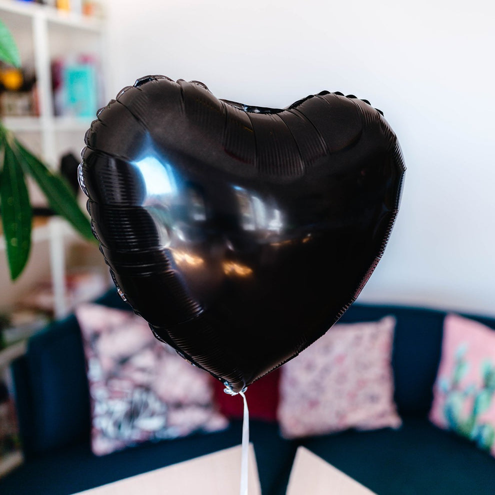 Black Heart Shaped Balloon - BetterThanFlowers