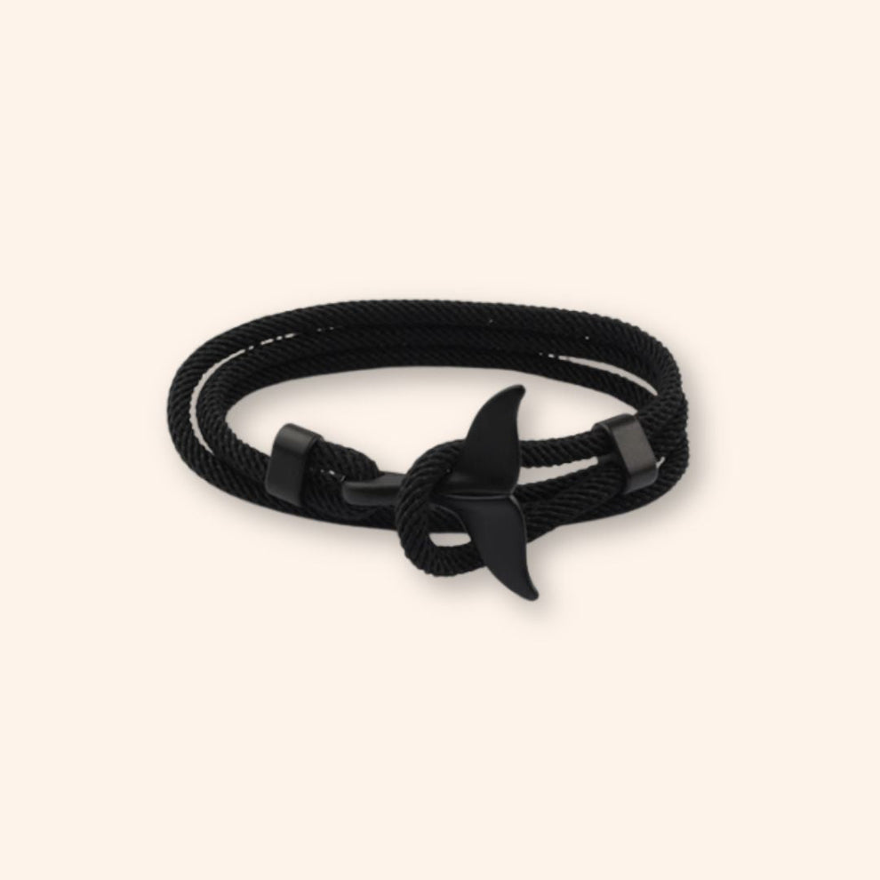 Black Whale Tail Bracelet - BetterThanFlowers