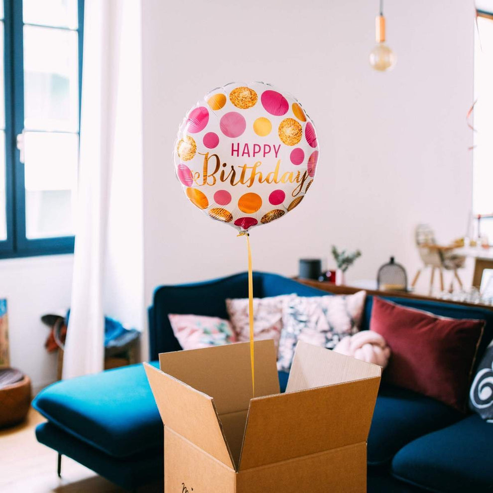 Happy Birthday Pink Gold Balloon - BetterThanFlowers