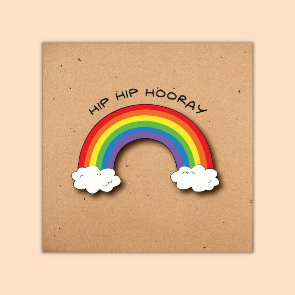 Hip Hip Hooray Rainbow - Greeting Card by Tache - BetterThanFlowers