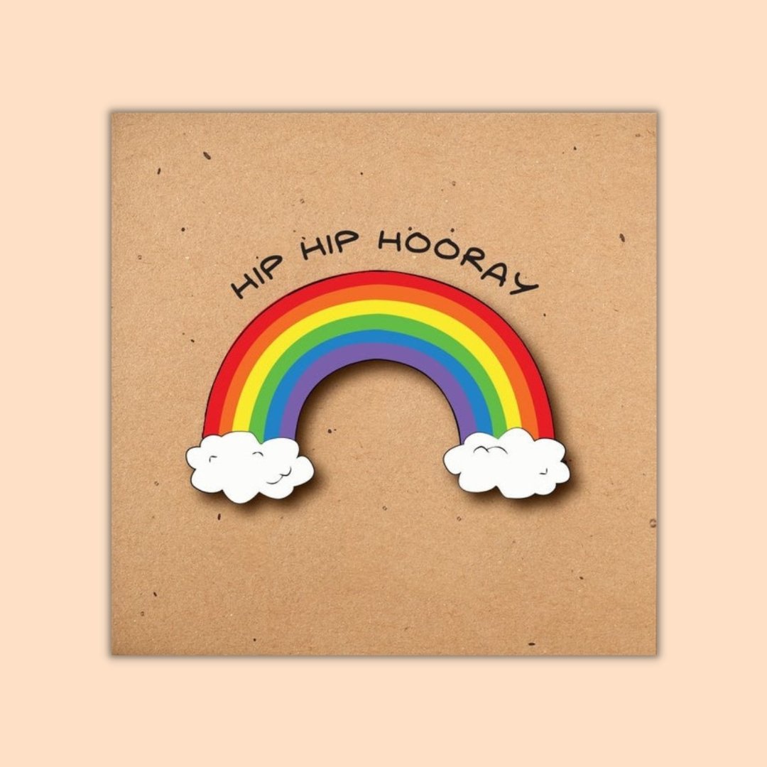 Hip Hip Hooray Rainbow - Greeting Card by Tache - BetterThanFlowers