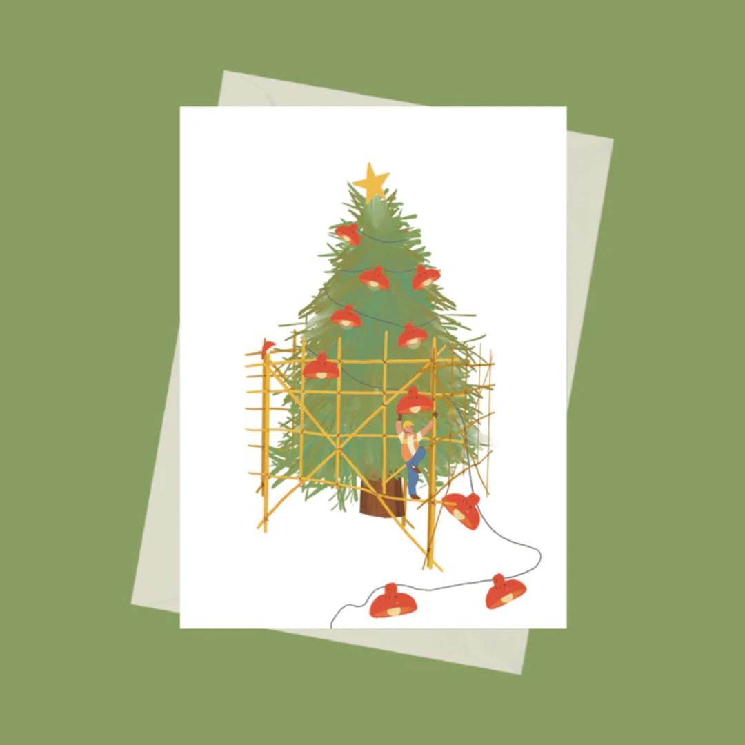 HK Christmas Construction - Greeting Card by 852prints - BetterThanFlowers
