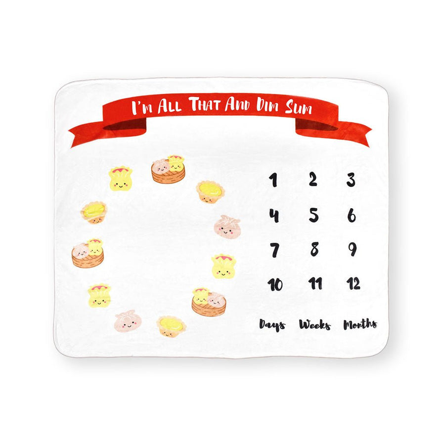 I'm All That and Dim Sum Fleece Milestone Blanket - BetterThanFlowers