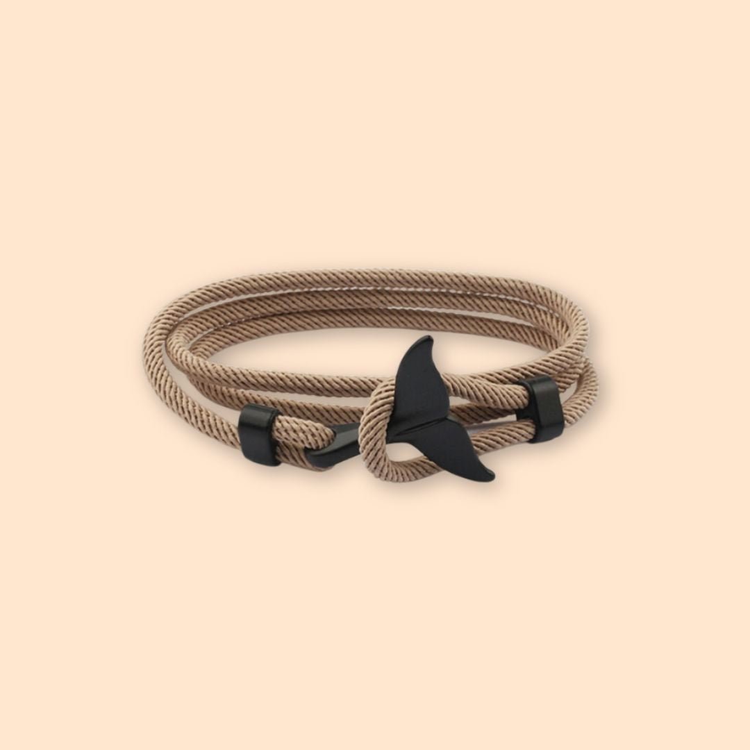 Khaki Whale Tail Bracelet - BetterThanFlowers