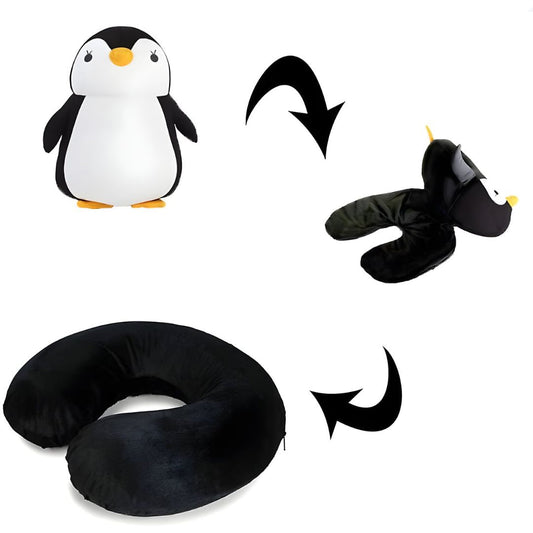 兒童企鵝造型旅行頸枕