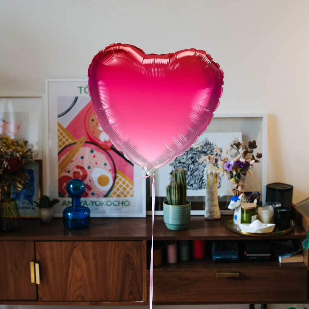 Pink Ombre Heart Shaped Balloon in a box - BetterThanFlowers