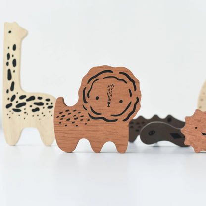 Safari Animals Wooden Tray Puzzle - BetterThanFlowers