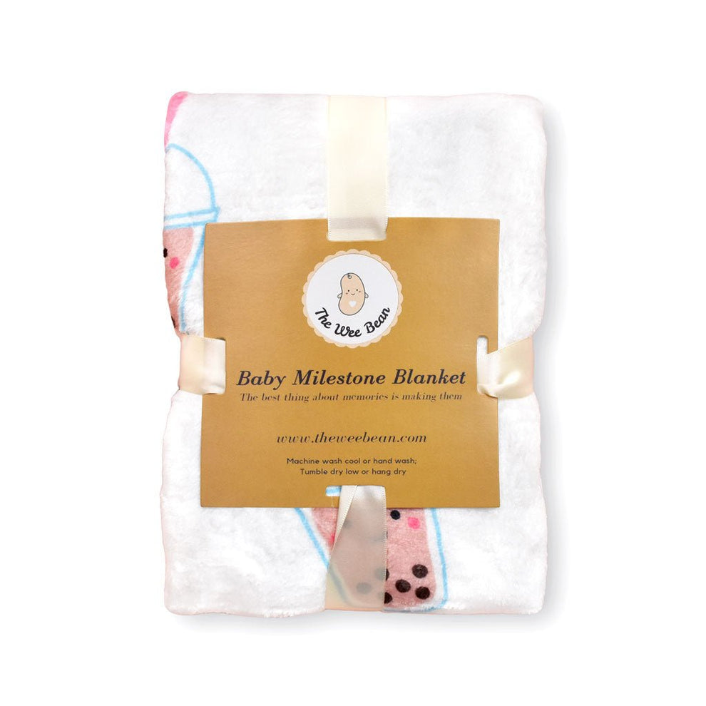 You Make My Heart Go Boba Boba Fleece Milestone Blanket - BetterThanFlowers